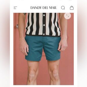 Dandy Del Mar Size 32 Mens Mallorca Swim Walk shorts trunks tempest blue green